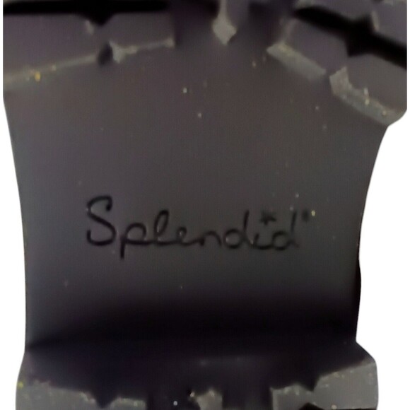 Splendid Black Suede Boots Alexxi Lug Boot Leather Ankle Booties Chunky Size 9 - Picture 9 of 11